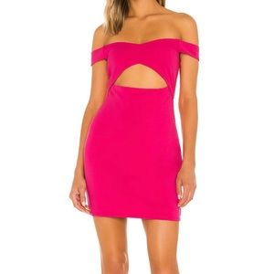 Revolve Lovers + Friends mini dress in bright/hot pink